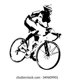 Cycling silhouette. Bicycle rider vector