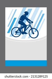 Cycling sport background graphic for use as poster and flyer.