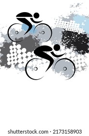 Cycling sport graphic for use as poster and flyer.