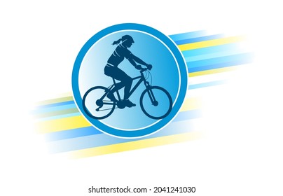 Cycling sport graphic in vector quality.