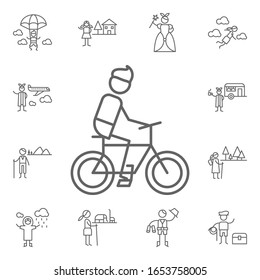 Cycling, sport icon. Adventure icons universal set for web and mobile