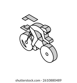 cycling sport isometric icon vector. cycling sport sign. isolated symbol illustration