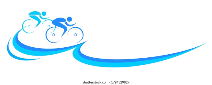 Cycling sport logo in vector quality.