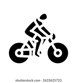 cycling spring glyph icon vector. cycling spring sign. isolated symbol illustration
