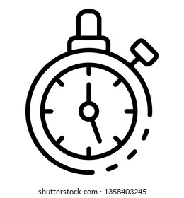 Cycling stopwatch icon. Outline cycling stopwatch vector icon for web design isolated on white background