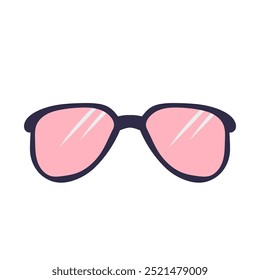 Cycling sunglasses in flat design. Sport goggles for biking, fashion eyewear. Vector illustration isolated.