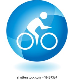 Botón web de Bombeo en bicicleta aislado en segundo plano