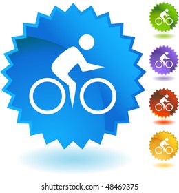 Cycling Swimmer Web-Button einzeln auf Hintergrund