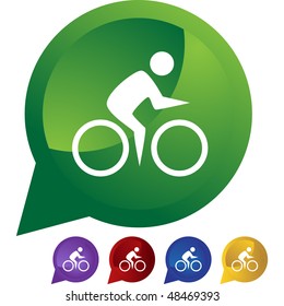 Cycling Swimmer web button isolated on a background