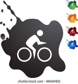 Cycling Swimmer Web-Button einzeln auf Hintergrund
