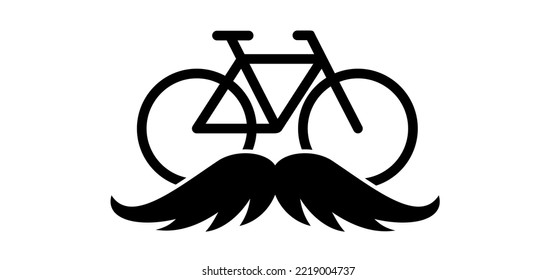 Cycling symbol. World Bicycle day. Sport cyclist. Blue health month.