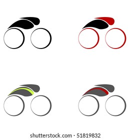 Cycling symbols.Vector illustration.