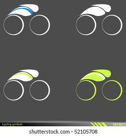 Cycling symbols.Vector illustration.