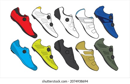 Cycling team kit jersey biking uniform and equipment shoes socks water bottle