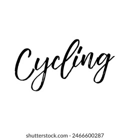 cycling text on white background.