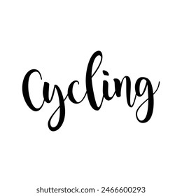 cycling text on white background.