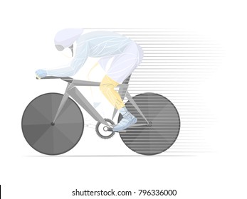cycling tour, track, bicycle, geometric, cyclist stylized vector