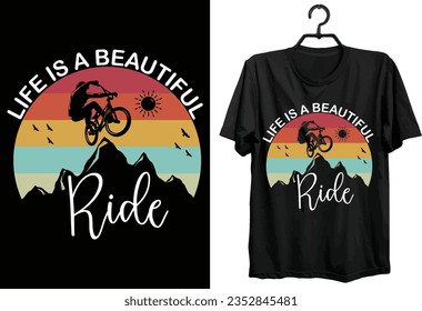 Cycling T-shirt Design. Funny Gift Item Cycling T-shirt Design For All People And Cycle Lovers.