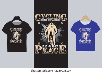 cycling tshirt design with quotation tshirt template dark silhouette sketch. Slogan tee graphic typography for print ilustration t shirt vector art vintage premium vector