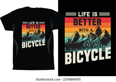 Cycling T-shirt Design Vector graphics. Unisex. Bicycle Riders. Bike Shirt. Funny Cycling T-Shirt. Gifts For Cyclist. Cycling Shirt. Fixed Gear Shirt