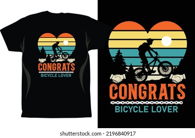 Gráficos del vector de diseño de camisetas para ciclismo. Unisex. Motociclistas. Camisas en bicicleta. Camiseta divertida para ciclismo. Regalos Para Ciclistas. Camisa en bicicleta. Camisa de engranaje fija