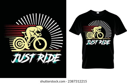 Cycling t-shirt design.Colorful and fashionable t-shirt design for men and women.