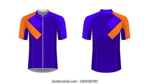 Cycling uniform templates. Gaming casual clothing concept. Uniform for racing, cycling, running, triathlon competitions, marathon. Cycling tour team uniform. Soccer sportswear.