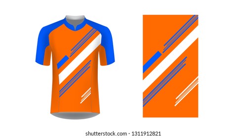 Cycling uniform templates. Gaming casual clothing concept. Uniform for racing, cycling, running, triathlon competitions, marathon. Cycling tour team uniform. Soccer sportswear.