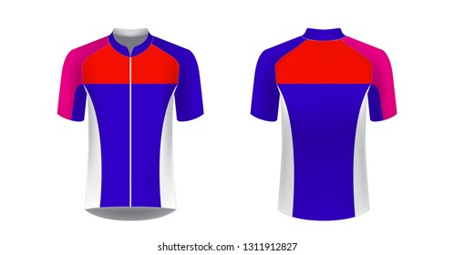 Cycling uniform templates. Gaming casual clothing concept. Uniform for racing, cycling, running, triathlon competitions, marathon. Cycling tour team uniform. Soccer sportswear.