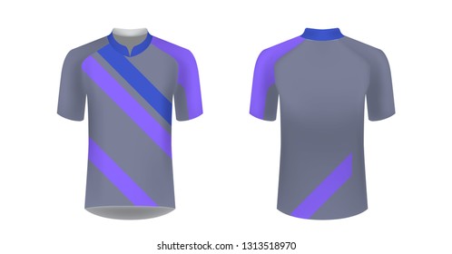 Cycling uniform templates. Gaming casual clothing concept. Uniform for racing, cycling, running, triathlon competitions, marathon. Cycling tour team uniform. Soccer sportswear.