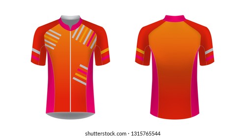 Cycling uniform templates. Gaming casual clothing concept. Uniform for racing, cycling, running, triathlon competitions, marathon. Cycling tour team uniform. Soccer sportswear.