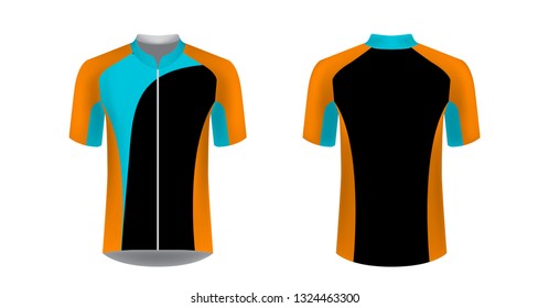 Cycling uniform templates. Gaming casual clothing concept. Uniform for racing, cycling, running, triathlon competitions, marathon. Cycling tour team uniform. Soccer sportswear.