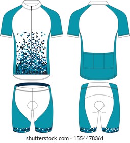 Cycling Uniform Unisex Fashion Flat Templates