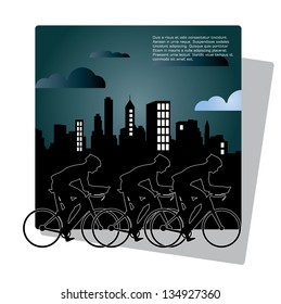 Cycling. Vector