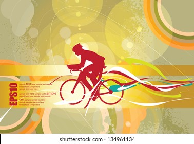 Cycling. Vector