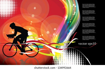 Cycling. Vector