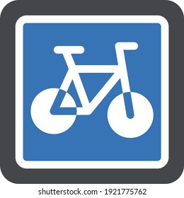 cycling vector glyph colour icon