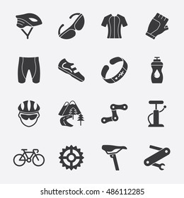 Cycling vector icon