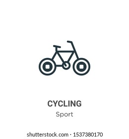 Cycling vector icon on white background. Flat vector cycling icon symbol sign from modern sport collection for mobile concept and web apps design.