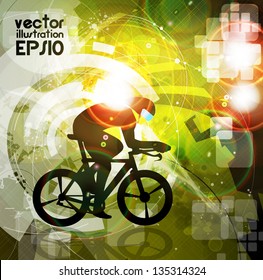Cycling. vector illustration