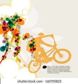 Cycling. Vector illustration