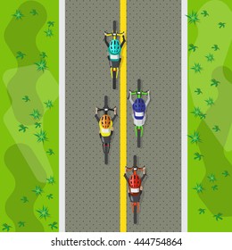 Cycling - vector illustration