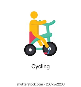 Cycling Vector illustration in flat style. Pediatrics symbol in EPS file.