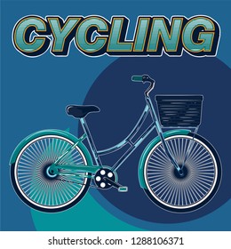 cycling vector poster - Vector