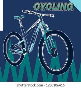cycling vector poster - Vector