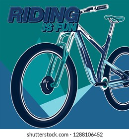 cycling vector poster - Vector