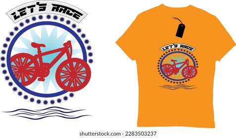 The cycling vector t-shirt design file
