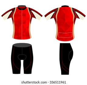 Cycling vest graphics low poly style vector on a white background