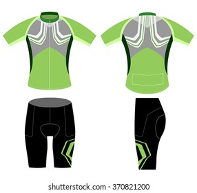 Cycling vest greenish style vector on a white background