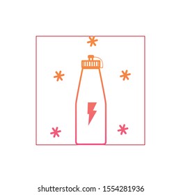 cycling water bottle icon design, Vehicle bicycle bike lifestyle sport and transportation theme Vector illustration